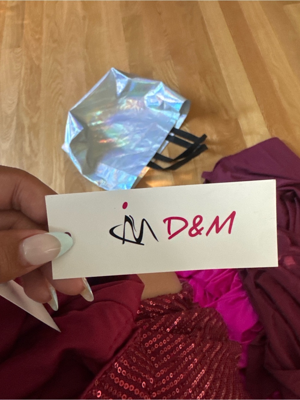 D&M Burgundy Sequin Fit & Flare Party Dress XL NWT Cocktail Holiday Dress - Picture 3 of 6